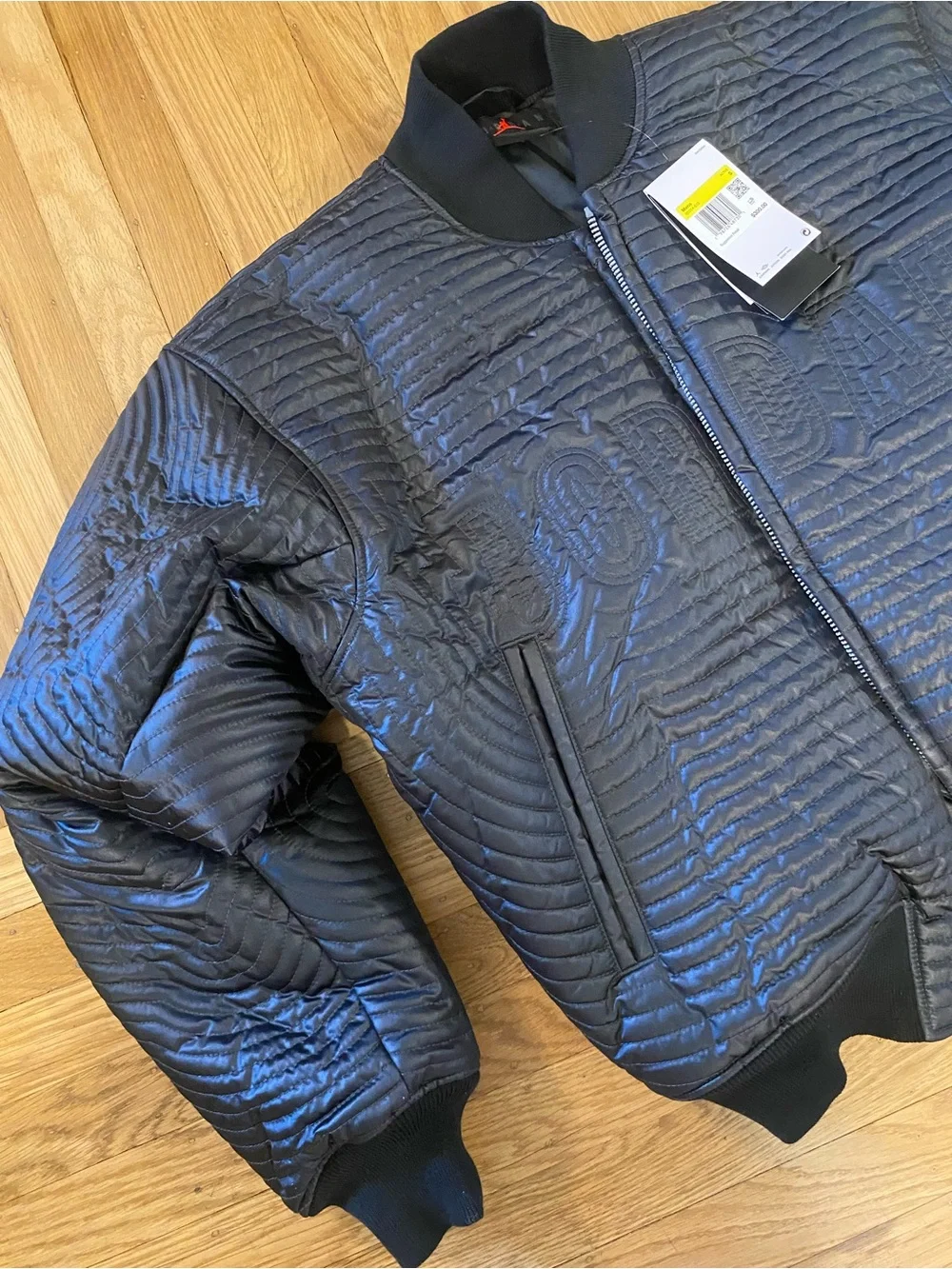 NWT Jordan Flight Varsity Quilted Bomber Jacket Men’s Black